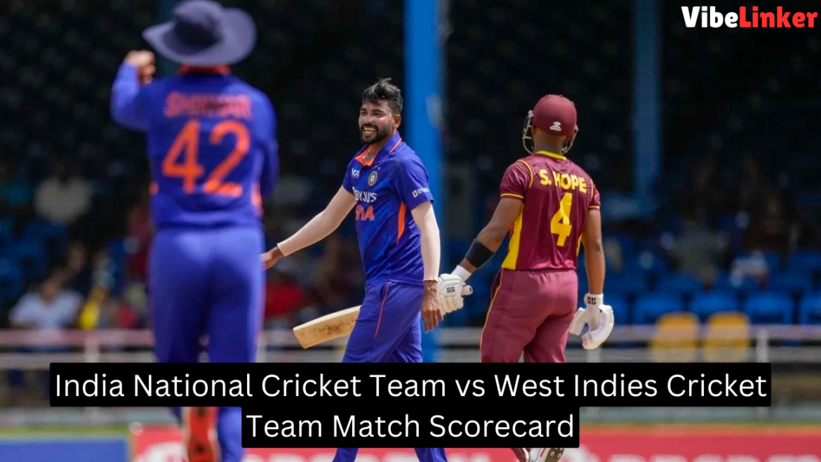 India National Cricket Team vs West Indies Cricket Team Match Scorecard