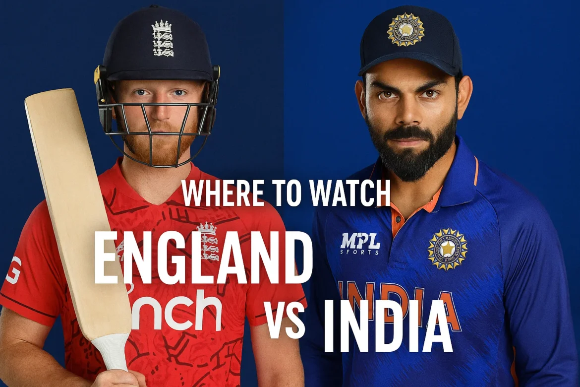 Where to Watch England Cricket Team vs India National Cricket Team